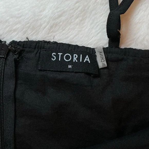 Storia Black Lace Backless Dress - Picture 6 of 7